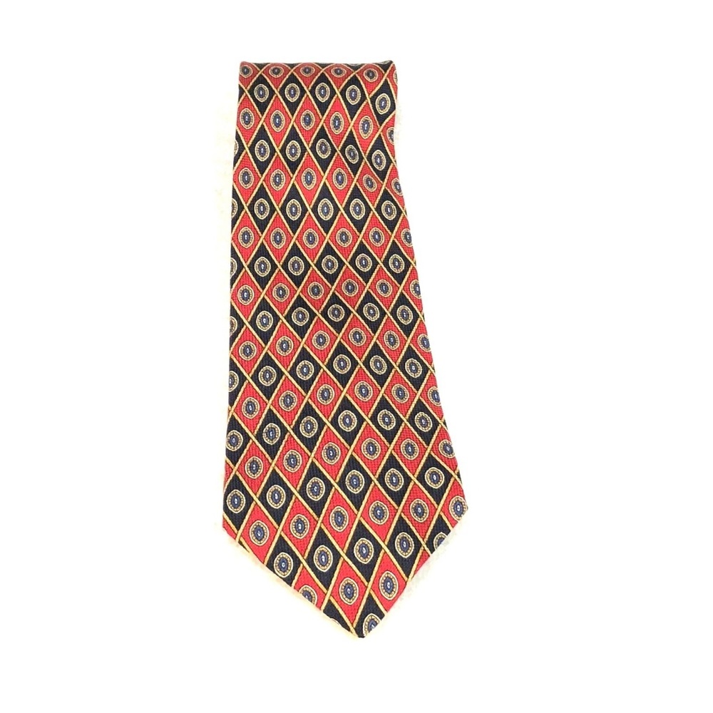Tommy Hilfiger Neck Tie Red/Blue Diamond Geometric